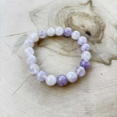 Amethyst Bracelet – Natural Crystal for Calm, Clarity & Spiritual Healing | Handmade Gemstone Jewelry | Crown Chakra Gift for Her or Him