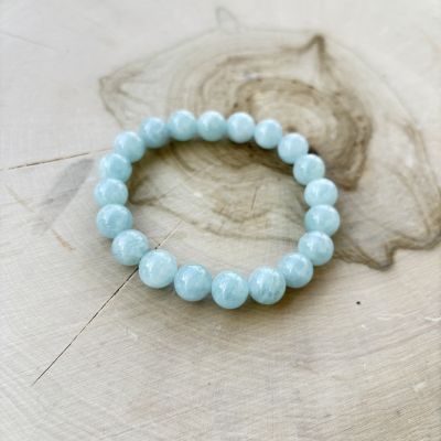 Aquamarine Bracelet – Calming Crystal for Peace, Clarity & Communication | Handmade Blue Gemstone Jewelry | Throat Chakra Gift for Her
