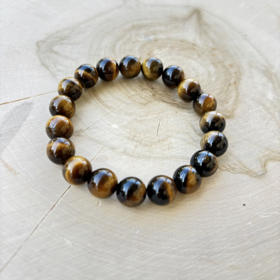 Tiger’s Eye Bracelet – Natural Crystal for Confidence, Focus & Protection | Handmade Gemstone Jewelry | Solar Plexus Chakra Gift